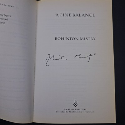 1-578.jpg A Fine Balance Rohinton Mistry Paperback Literary fiction - Signed