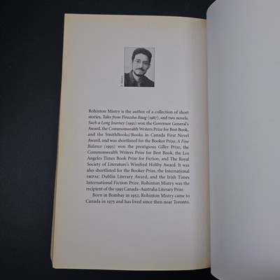 1-580.jpg A Fine Balance Rohinton Mistry Paperback Literary fiction - Signed